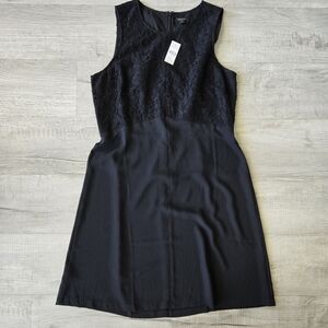 Ann Taylor Black Lace Dress 12